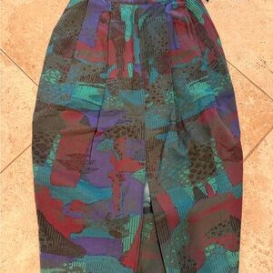 Abstract Multicolor Pencil Skirt made in Italy size 42/10